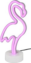 LED Tafellamp - Torna Flamingo - 1W - USB - Rond - Mat Wit - Kunststof
