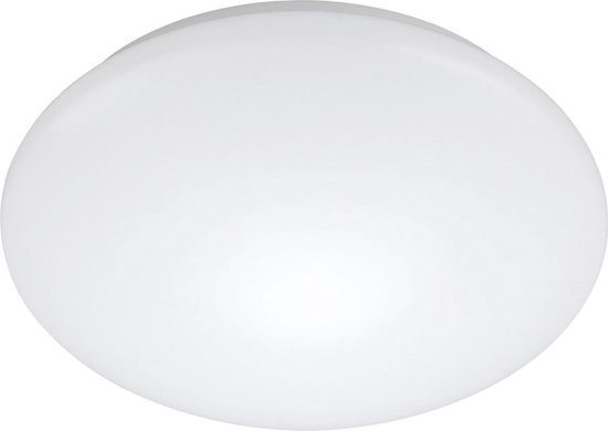 LED Plafondlamp met Bewegingssensor - Strum - 18W - Opbouw Rond - Natuurlijk Wit 4200K - 360° - Mat Wit - Aluminium