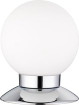 LED Tafellamp - Torna Princy - 3W - Warm Wit 3000K - Dimbaar - Rond - Mat Chroom - Aluminium