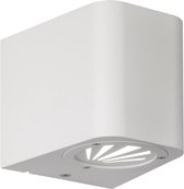 LED Tuinverlichting - Tuinlamp - Torna Bigoti - Wand - 6W - Mat Wit - Aluminium