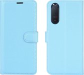 Sony Xperia 5 II Hoesje - Mobigear - Classic Serie - Kunstlederen Bookcase - Blauw - Hoesje Geschikt Voor Sony Xperia 5 II