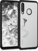 kwmobile hoesje voor Huawei P30 Lite - backcover voor smartphone - Fee design - zwart / transparant