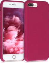 kwmobile telefoonhoesje geschikt voor Apple iPhone 7 Plus / iPhone 8 Plus - Hoesje met siliconen coating - Smartphone case in granaatappelrood