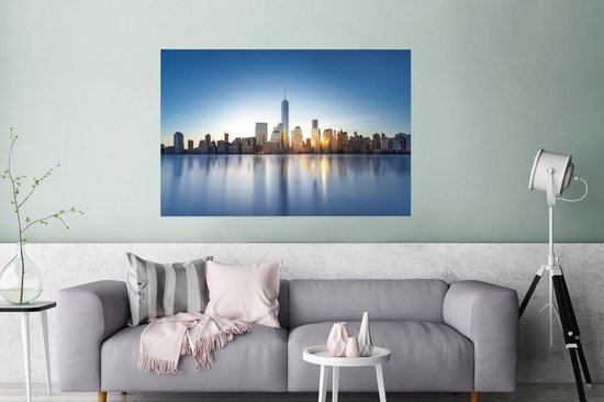 Skyline NYC from the water Poster 150x75 cm - Tirage photo sur Poster (décoration murale salon / chambre) / Poster Villes