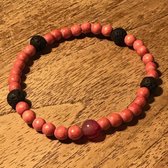 Wellness-House | Ademkransje Paarse Kwarts | Ademhalings Oefening | Meditatie Armband | Yoga | Zen | Unisex | Uniek | Handgemaakt |