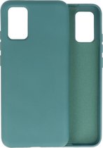 Lunso - Softcase hoes -  Samsung Galaxy A02s  - Army Groen