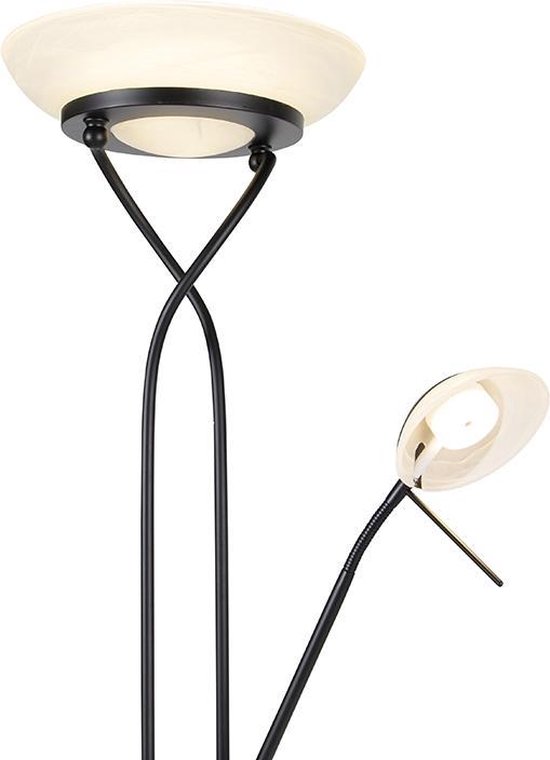 EDISHINE Stehlampe Wohnzimmer 166cm, Vintage Standleuchte Dimmbar, Industrial Stehleuchte Schwarz mit LED E27 Leuchtmittel, 3 Käfig Lampenschirm aus Metall, für Modern Deko Schlafzimmer, Geschenk