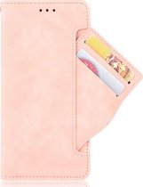 POCO X3 Hoesje - Mobigear - Slide Wallet Serie - Kunstlederen Bookcase - Roze - Hoesje Geschikt Voor POCO X3