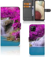 Wallet Bookcase Samsung Galaxy A12 Telefoonhoesje Waterval