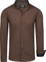 Enrico Polo - overhemd - Dark - Brown