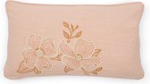 Riviera Maison Fleurs Pillow Cover - Katoen - Zacht Roze - 30.0x50.0x1.3 cm