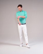 Steppin' Out Spring 2021  Garment Dye Linen Button Down Mannen - Regular Fit - Linnen - Groen (L)