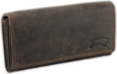 Ven Tomy Leren Dames Portemonnee met RFID Bescherming - 'L239' - Vintage Bruin