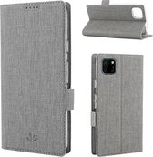 Voor Huawei Y5p / Honor 9S ViLi Zijknop Magnetisch zuigtype Schokbestendig TPU + PU Horizontale flip beschermhoes met kaartsleuf & houder & portemonnee (grijs)