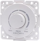 LED Dimmer - Aigi Jura - Inbouw - Rond - Kunststof - Enkel Knop - 3-100W - Wit - BSE