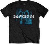 Deftones Heren Tshirt -S- Static Skull Zwart