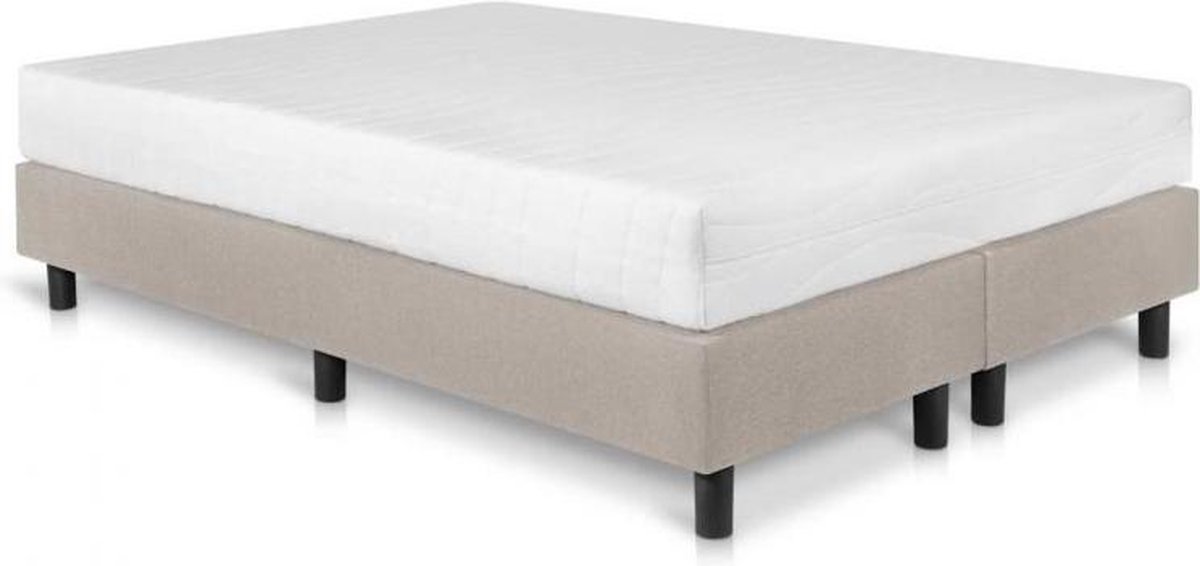 Boxspring Student Basic Beige - 130x190 cm - Pocket matras 7-zones