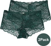 INSUA Dames Slips Kant Hipster - 2-Pack - Petrol - Maat L