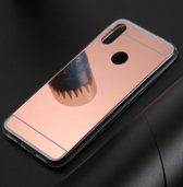 Ultradunne galvaniserende spiegel Acryl TPU beschermende achterkant van de behuizing voor Xiaomi Redmi Note 7 (rose goud)