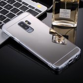 Voor Galaxy S9 + acryl + tpu galvaniseren spiegel beschermhoes achterkant (zilver)