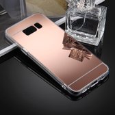 Voor Galaxy S8 + / G955 acryl TPU spiegel beschermhoes (rose goud)