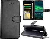 Voor Nokia 2.3 Crazy Horse Texture Leather Horizontale Flip Beschermhoes met houder & kaartsleuven & portemonnee & fotolijst (zwart)