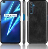 Voor Oppo Realme 6 Pro Shockproof Litchi Texture PC + PU Case (Zwart)