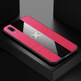 Voor Vivo X21 UD XINLI stiksels textuur schokbestendige TPU beschermhoes (rood)