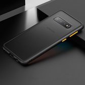 Shockproof Frosted PC + TPU Case voor Galaxy S10 (zwart)