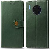 Voor Huawei Mate 30 Hat-Prince Litchi Texture Horizontaal Flip Leren Case met Kaartsleuven Groen