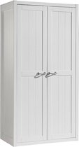 Armoire à portes battantes Vipack Lewis - 100 x 200 x 59 cm - Blanc