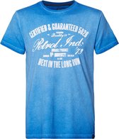 Petrol Industries - Heren Artwork t-shirt - Blauw - Maat XL