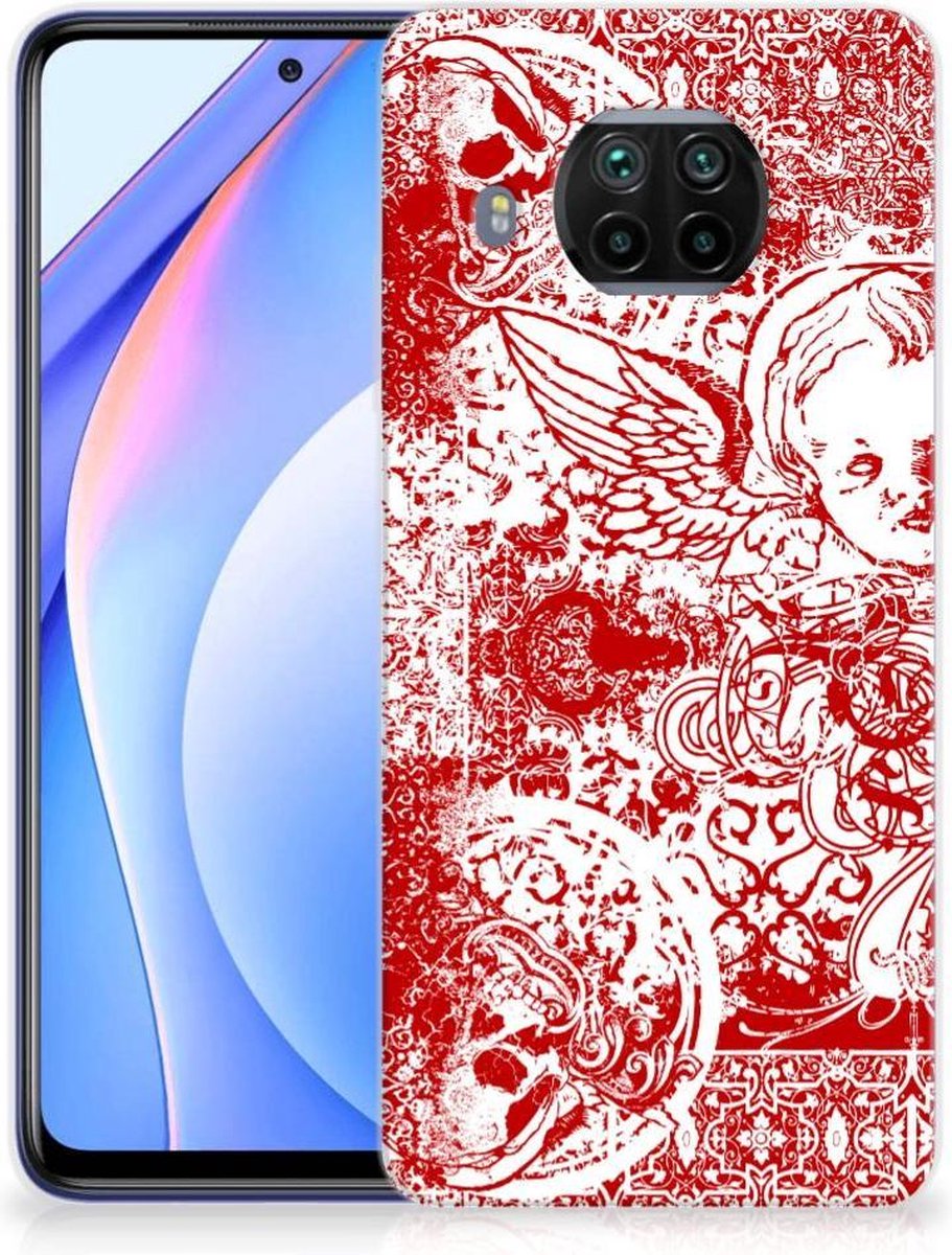 TPU Hoesje voor Silicone Back Case Xiaomi Mi 10T Lite Angel Skull Rood