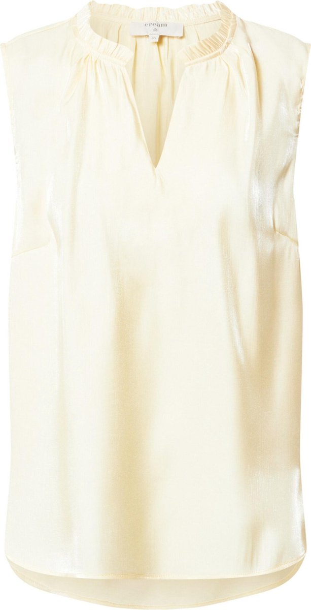 Cream blouse cecilie Pasteelgeel-36 (S)