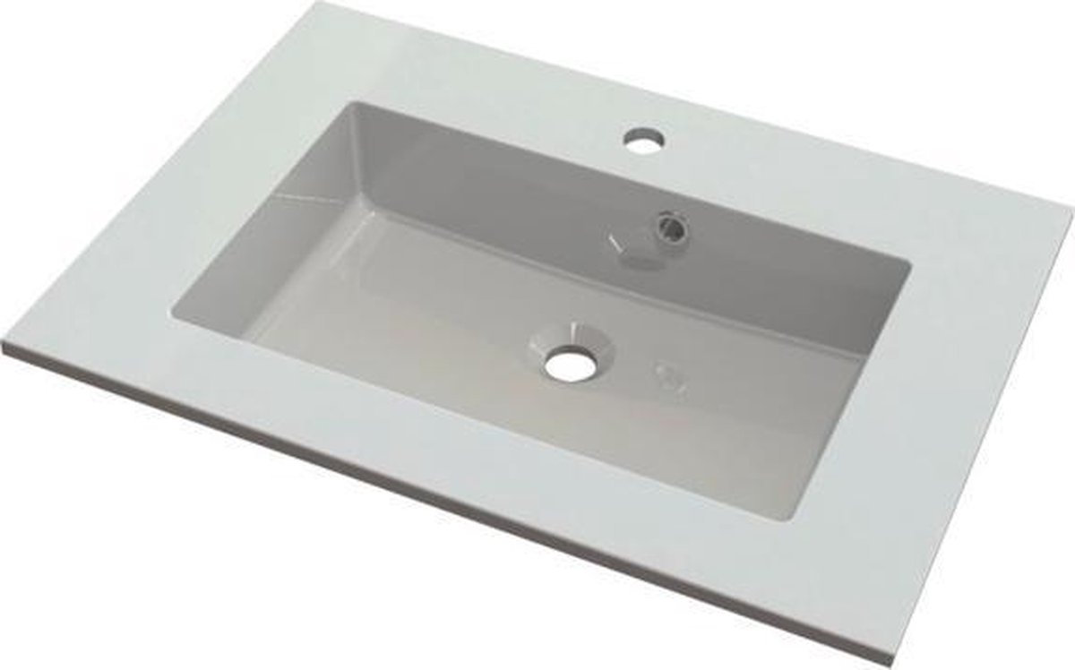 Nemo Spring Don meubelwastafel kunstmarmer 700x500x15mm wit