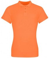 Awdis Dames/dames Piqu Cotton Polo Shirt (Licht Oranje)