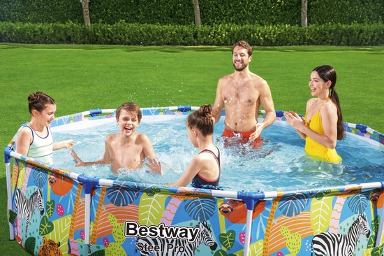 Steel Pro Animaux Ronde 305x66 cm - Deal Piscine Deluxe