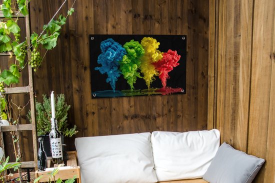 Tuinposters buiten Gekleurde wolken in water - 90x60 cm - Tuindoek - Buitenposter