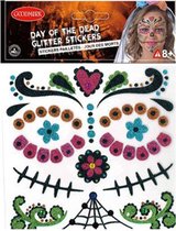 GOODMARK - Dia de los Muertos glitter stickers - Schmink > Tatoeages