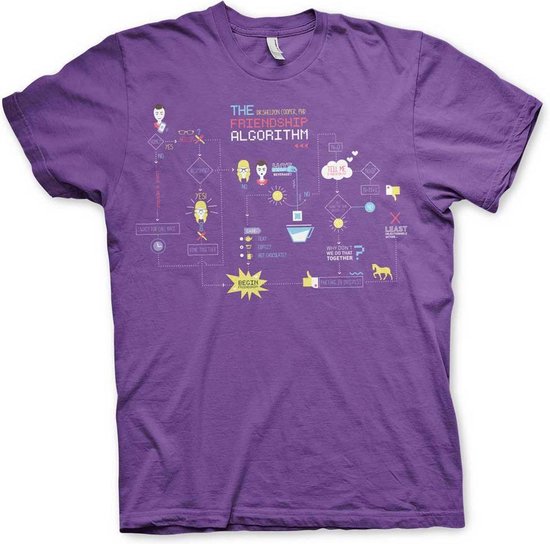 The Big Bang Theory Tshirt Homme -3XL- The Friendship Minions Algorithm Violet