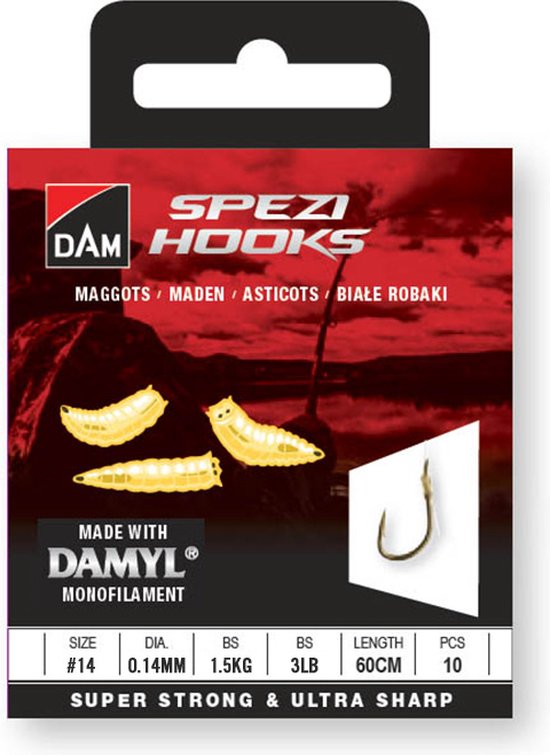 Dam Spezi Hooks Maden H14 0.14mm 60cm van DAM — afbeelding 3