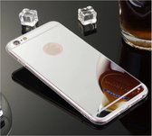 Mooi siliconen cover met spiegel achterkant voor een optimale bescherming van de Apple Iphone 4, zilver , merk i12Cover