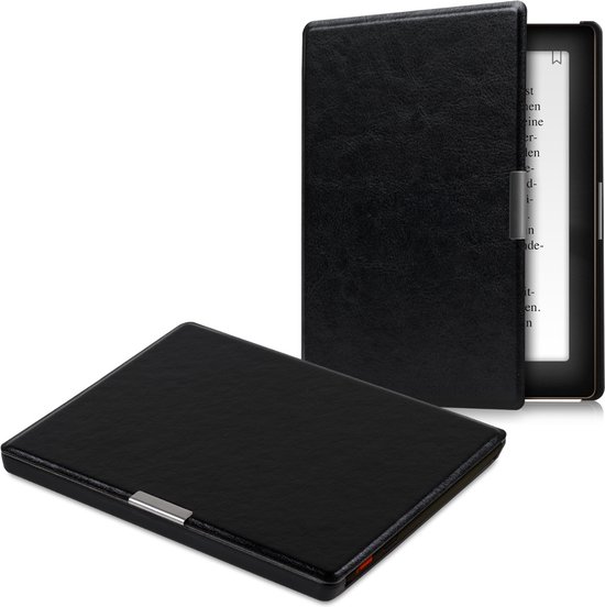 kwmobile e-reader hoesje geschikt voor Kobo Aura Edition 1 hoes - E reader flip case met magnetische sluiting - Ereader cover in zwart — afbeelding 5