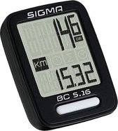 Sigma Sport - Sigma BC 5.16 Fietscomputer - 5 functies - Bedraad - Zwart
