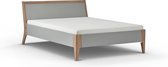 Beter Bed Select bed Topaz met lattenbodem en matras - 140 x 200 cm - bruin+grijs