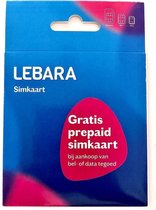 Lebara Simkaart Prepaid| 3 in 1 Simkaart | 3G | 4G | 4+G | Wifi | 3 Formaten | KPN