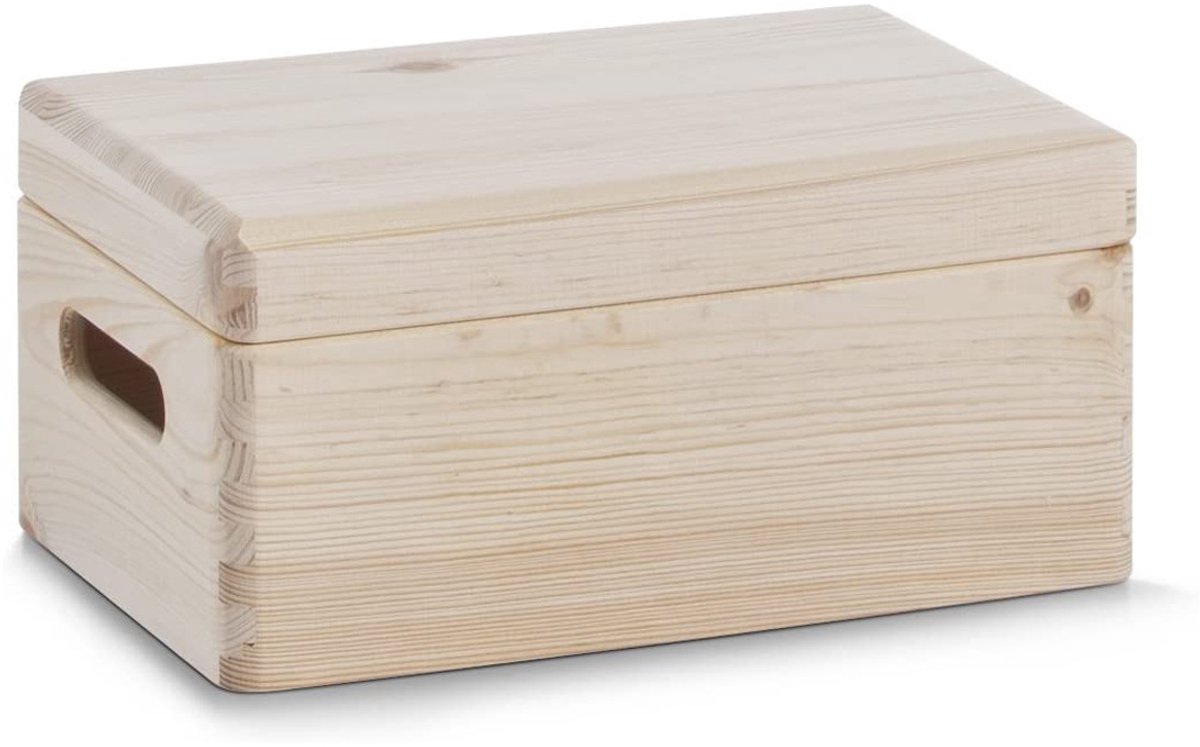 Houten opbergkist met deksel Zeller Present 3-delig 30 x 20 x 14 cm