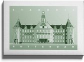 Walljar - Stadhuis van Rotterdam - Muurdecoratie - Poster met lijst