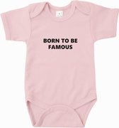 Baby rompertje Born to be famous | Lange mouw 62/68 wit