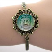 Wellness-House | Armband Wheel of Dharma groen | Dharma | Zen Armband | Buddha | Unisex